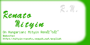 renato mityin business card